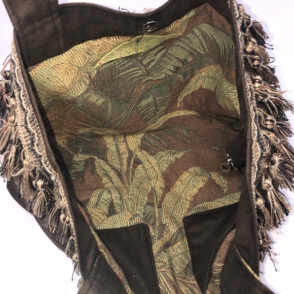 Handmade Chocolate Brown Suede Purse by Sally Sac - Picture 8 of 10